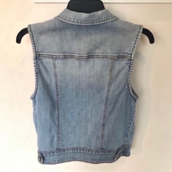 Rubbish Trucker Style Jean Vest Jacket Size M - Picture 2 of 8